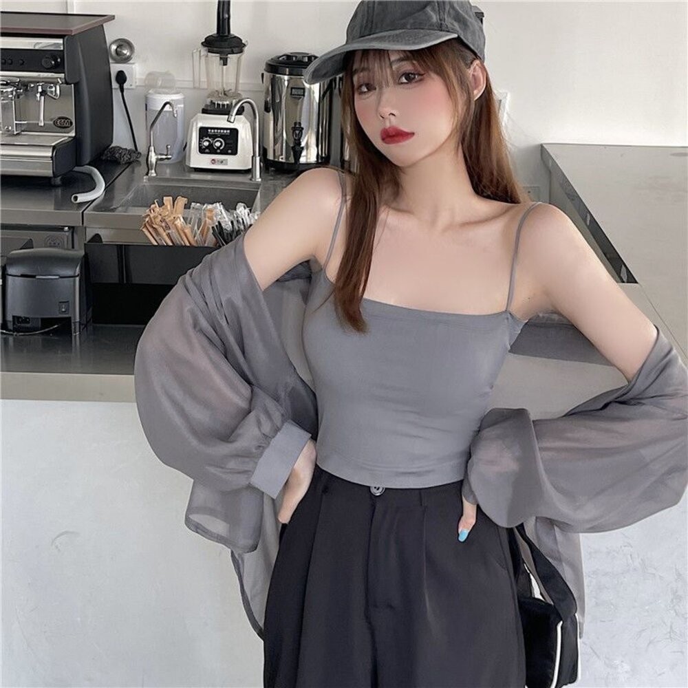 【台灣發貨】韓版休閒寬鬆薄款微透長袖防曬外套 外套 防曬外套 女裝 上衣 衣服 【J217】-規格圖9