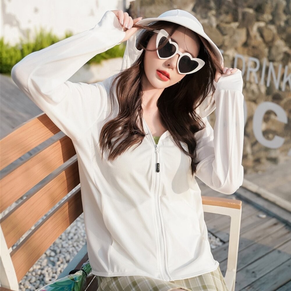 【台灣發貨】韓版薄款遮陽透氣防曬外套 外套 防曬外套 女裝 上衣 衣服 【J212】-細節圖5