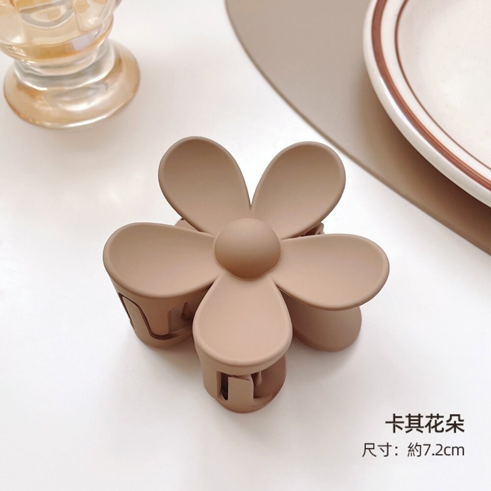 【台灣發貨】韓版百搭交叉鏤空奶茶色系髮夾全系列【N89】-細節圖9