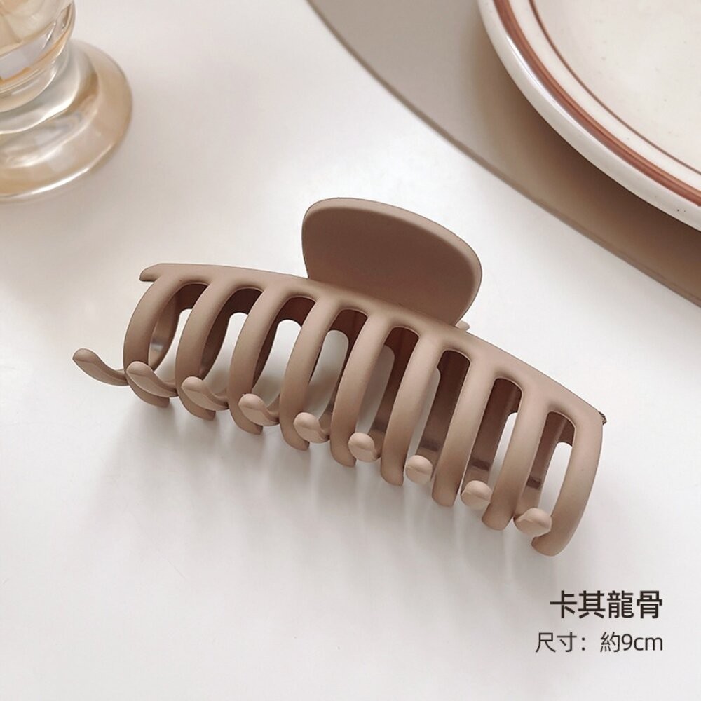 【台灣發貨】韓版百搭交叉鏤空奶茶色系髮夾全系列【N89】-規格圖9