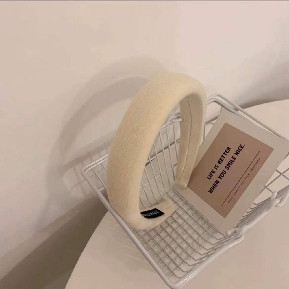 【台灣發貨】韓版寬邊奶茶色細髮箍【N83】-細節圖9