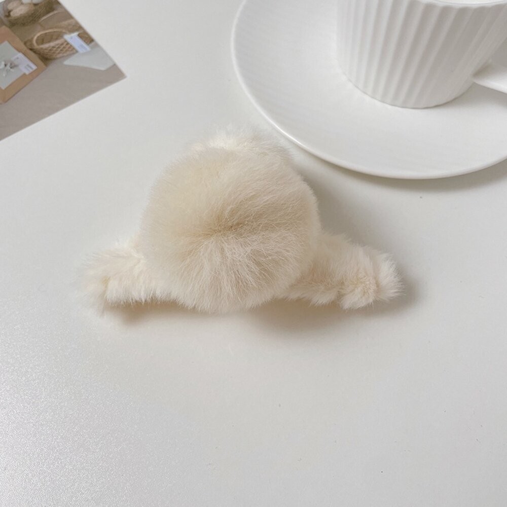 【台灣發貨】韓版氣質可愛毛絨髮夾【N77】-細節圖8