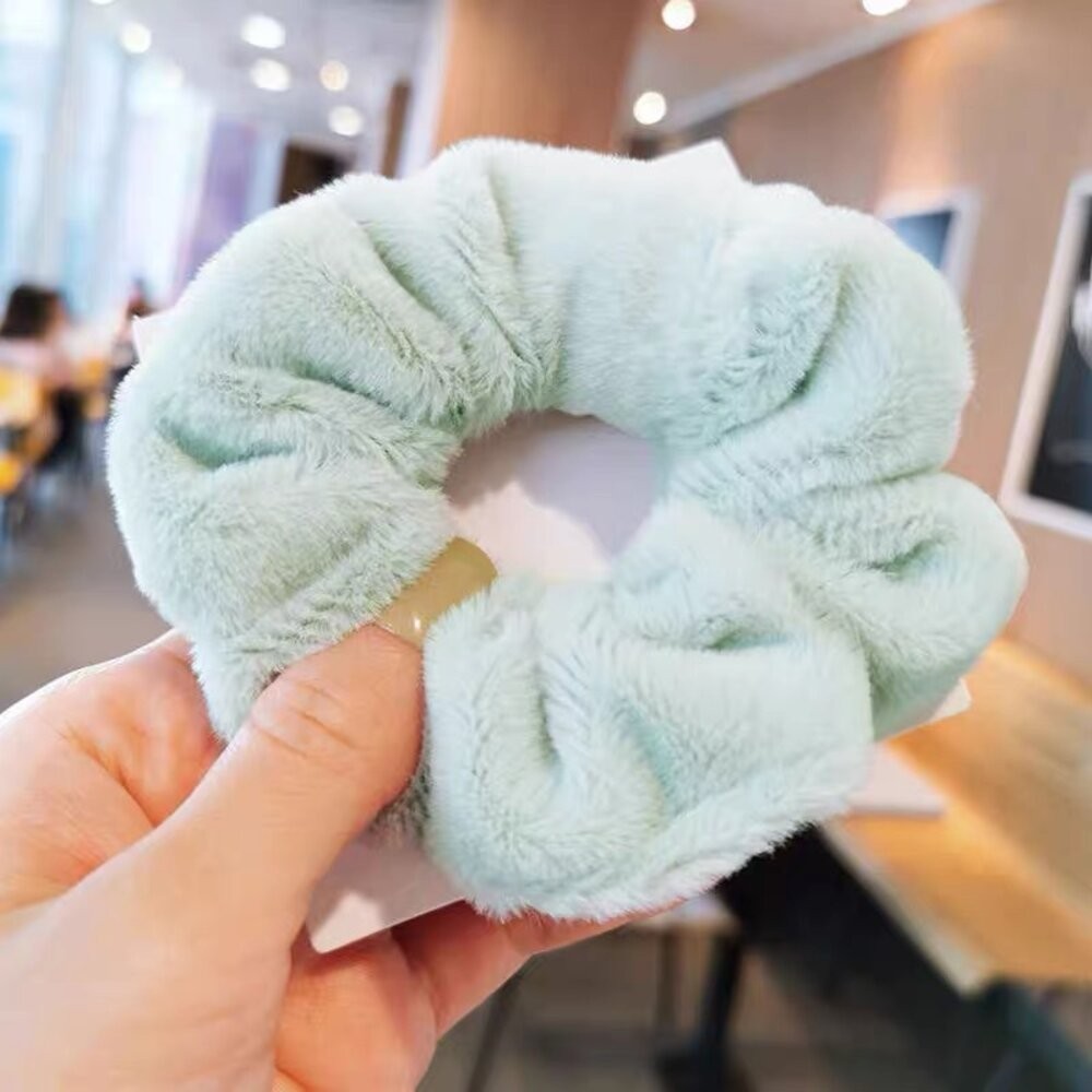 【台灣發貨】韓版奶油色系毛絨髮圈【N73】-細節圖9