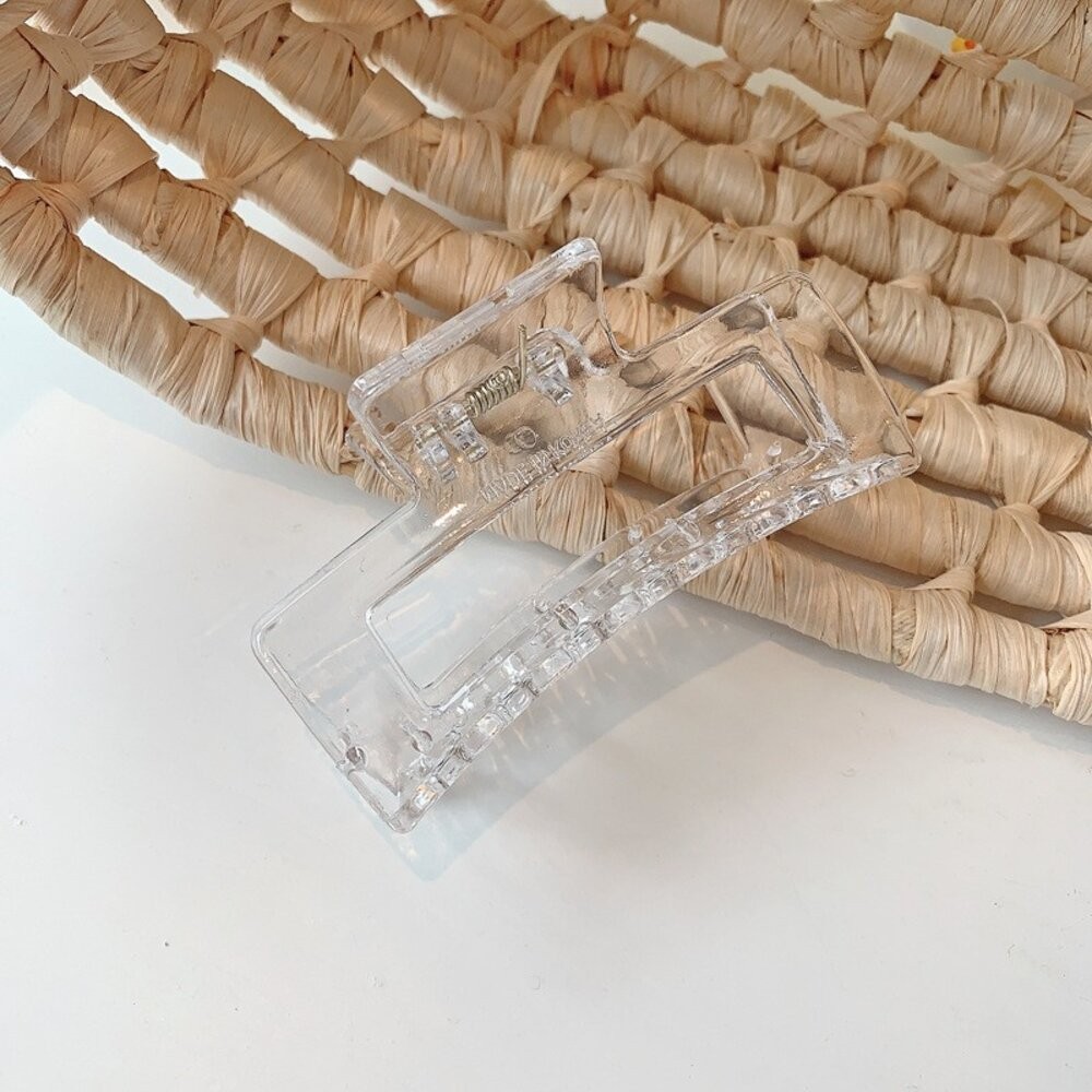 【台灣發貨】版氣質復古方形磨砂爪夾 髮夾 洗澡髮夾 髮夾 瀏海夾 髮飾 頭飾【N106】-細節圖3