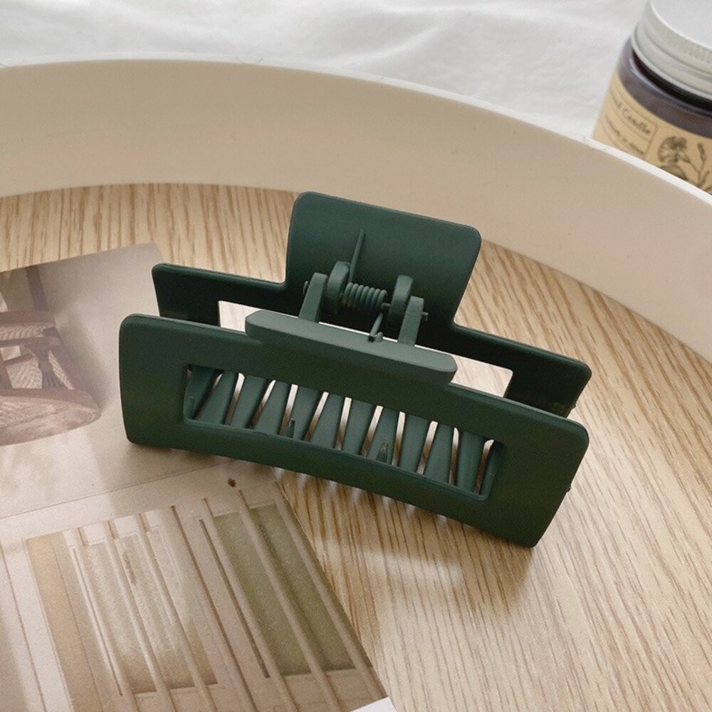 【台灣發貨】版氣質復古方形磨砂爪夾 髮夾 洗澡髮夾 髮夾 瀏海夾 髮飾 頭飾【N106】-細節圖4