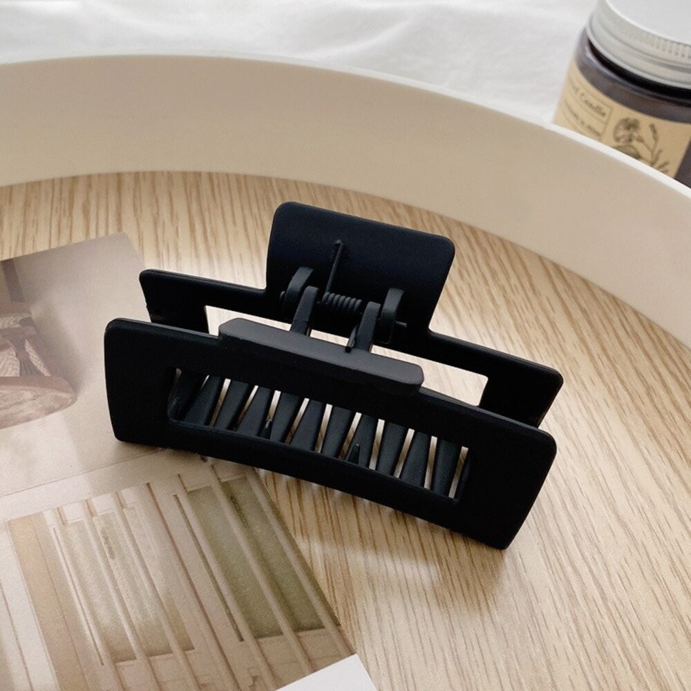 【台灣發貨】版氣質復古方形磨砂爪夾 髮夾 洗澡髮夾 髮夾 瀏海夾 髮飾 頭飾【N106】-細節圖8