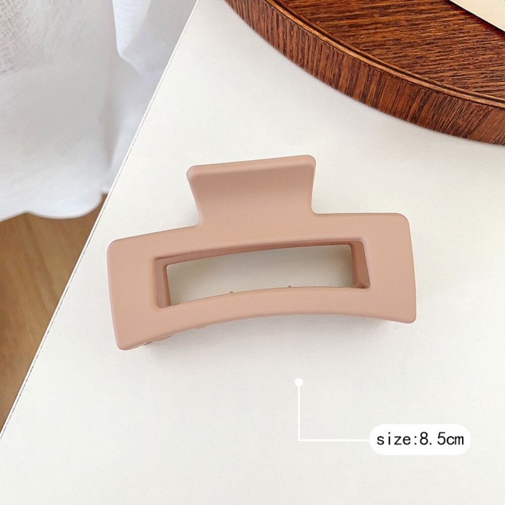 【台灣發貨】版氣質復古方形磨砂爪夾 髮夾 洗澡髮夾 髮夾 瀏海夾 髮飾 頭飾【N106】-細節圖9