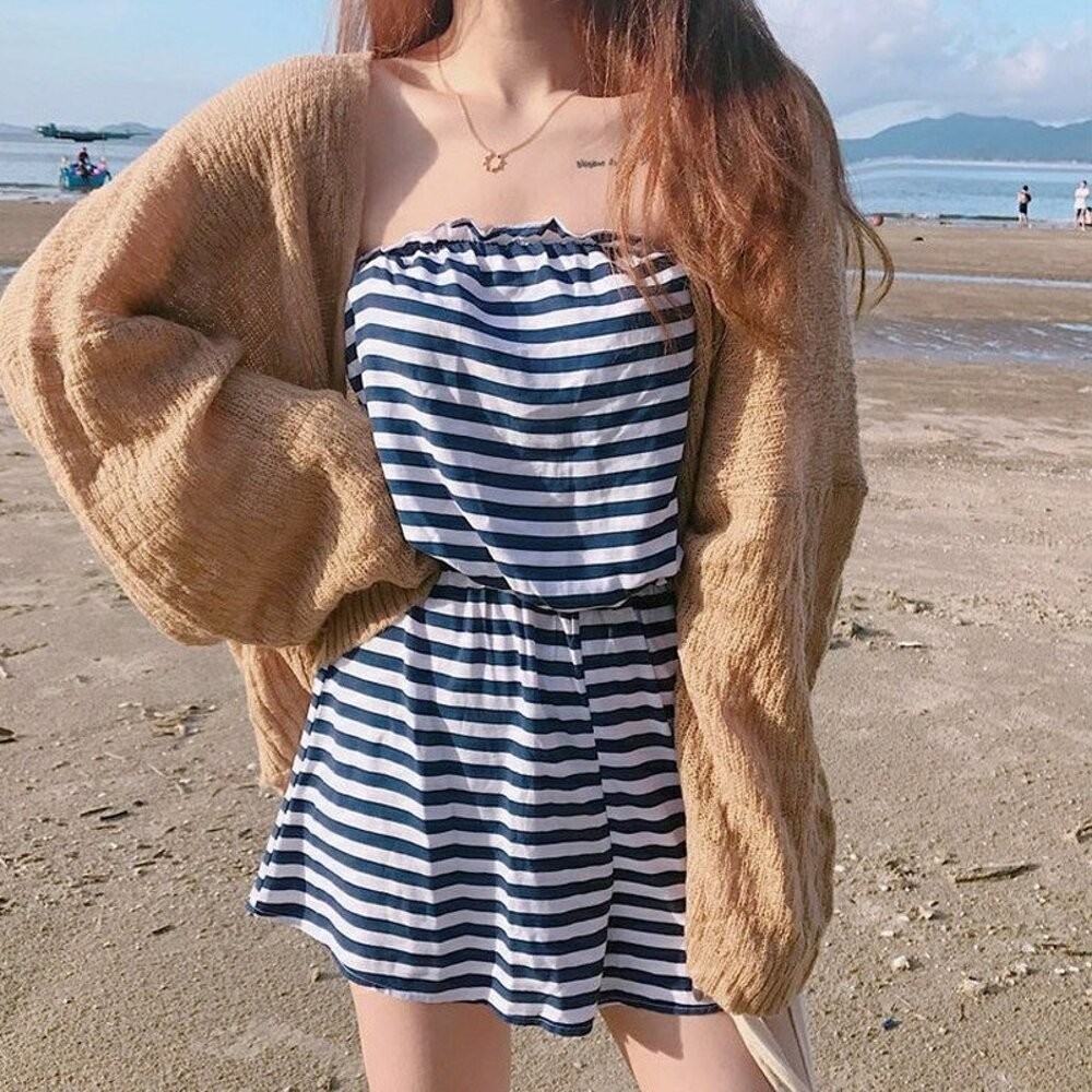 【台灣發貨】韓版慵懶寬鬆薄款長袖防曬外套 外套 防曬外套 女裝 上衣 衣服【J80】-細節圖2