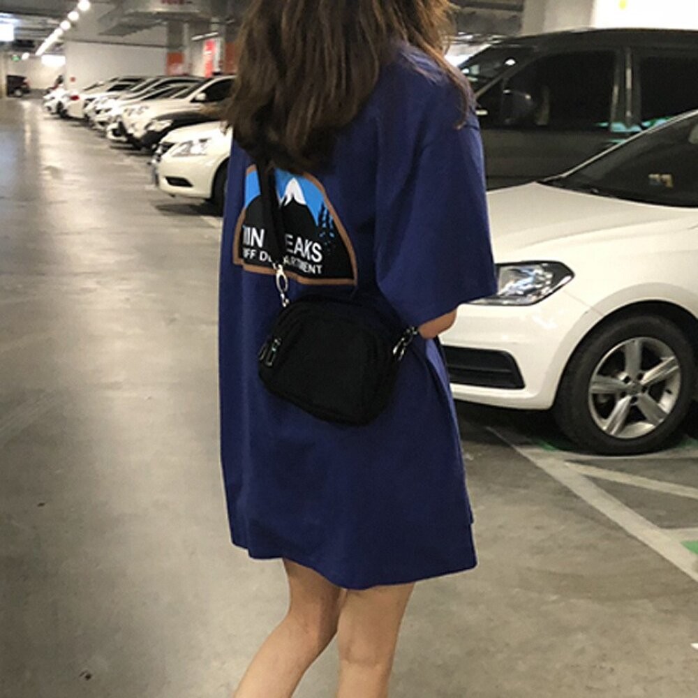 【台灣發貨】韓版中長款寬鬆下半身失蹤短袖T恤 長袖上衣 長袖t恤 衣服 女裝 上衣【T262】-細節圖5