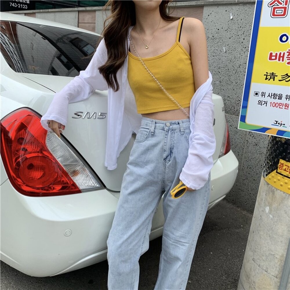 【台灣發貨】韓版設計感網紅短版內搭背心 小可愛 背心 衣服 女裝 上衣【V108】-細節圖9
