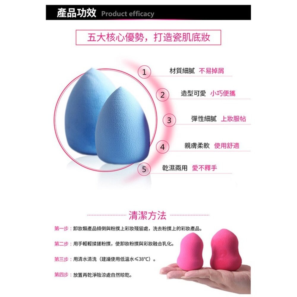 【台灣發貨】超軟超舒服美妝蛋 美妝海棉蛋 化妝海棉 粉撲【N17】-細節圖5