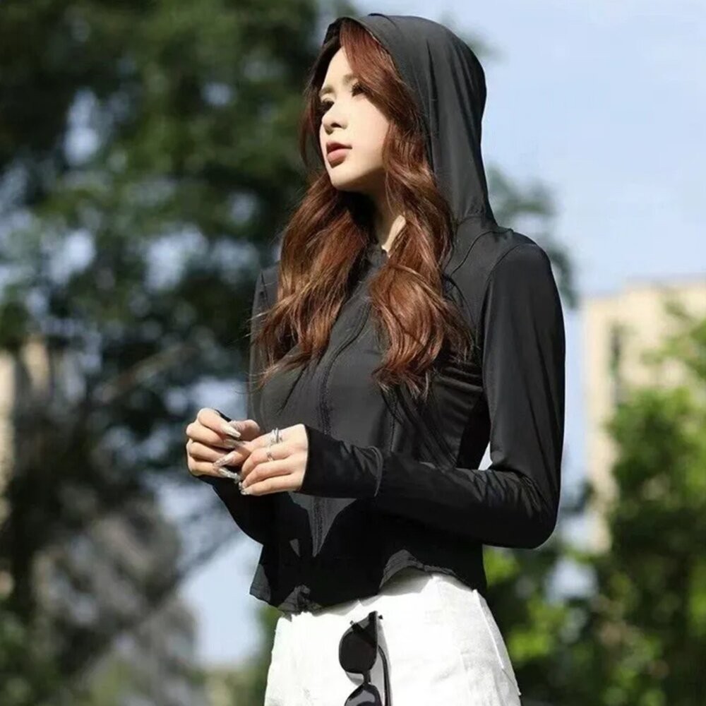 【台灣發貨】韓版透氣冰絲防曬外套 外套 防曬外套 女裝 上衣 衣服【J335】-細節圖3