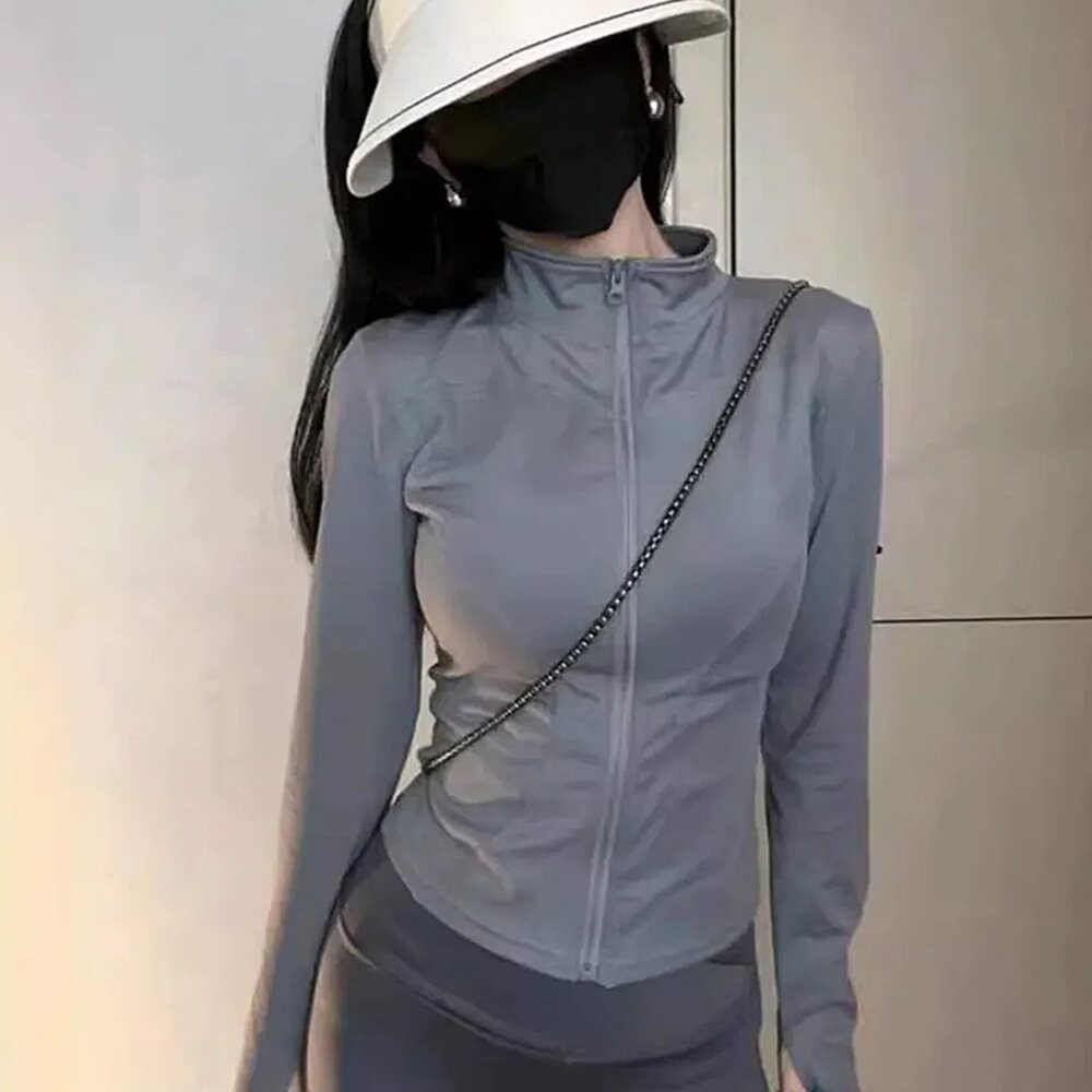 【台灣發貨】韓版透氣冰絲防曬外套 外套 防曬外套 女裝 上衣 衣服【J335】-細節圖4