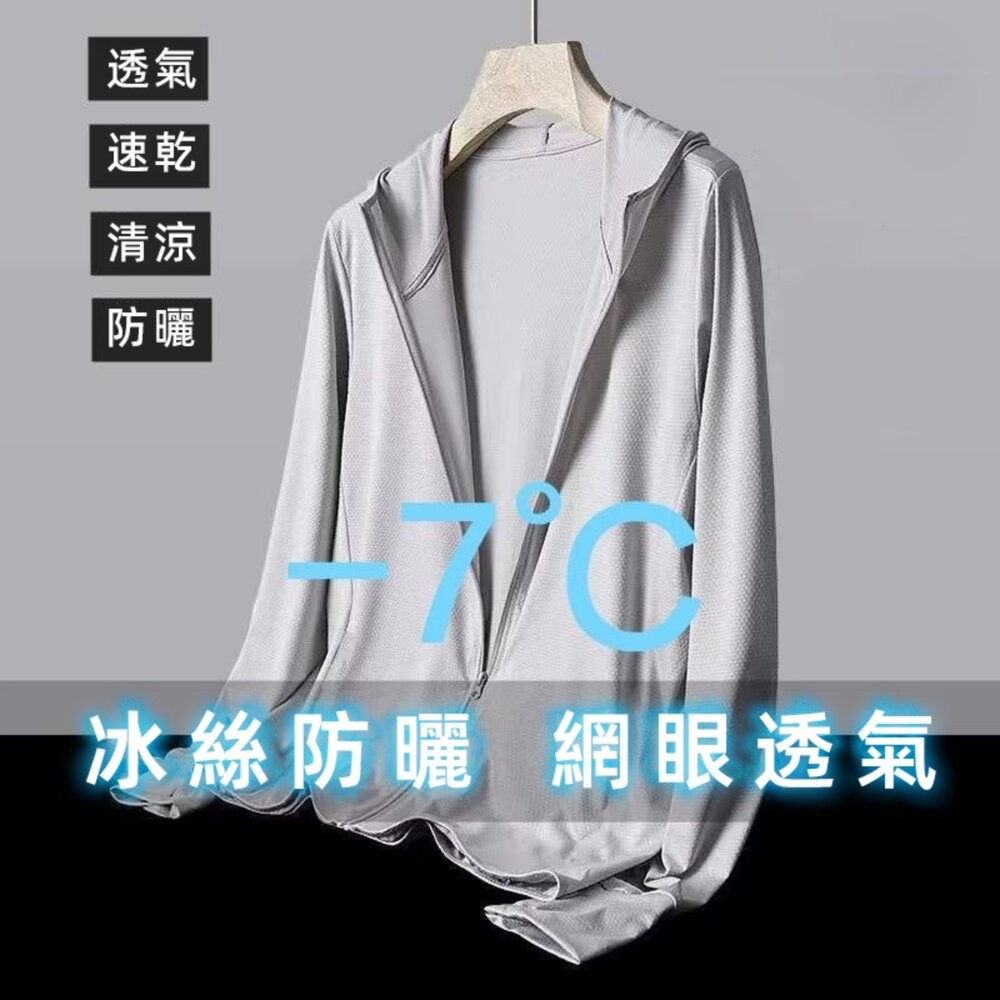 【台灣發貨】韓版夏季薄款輕薄透氣冰絲防曬外套 外套 防曬外套 男裝 上衣 衣服【J283】-細節圖4