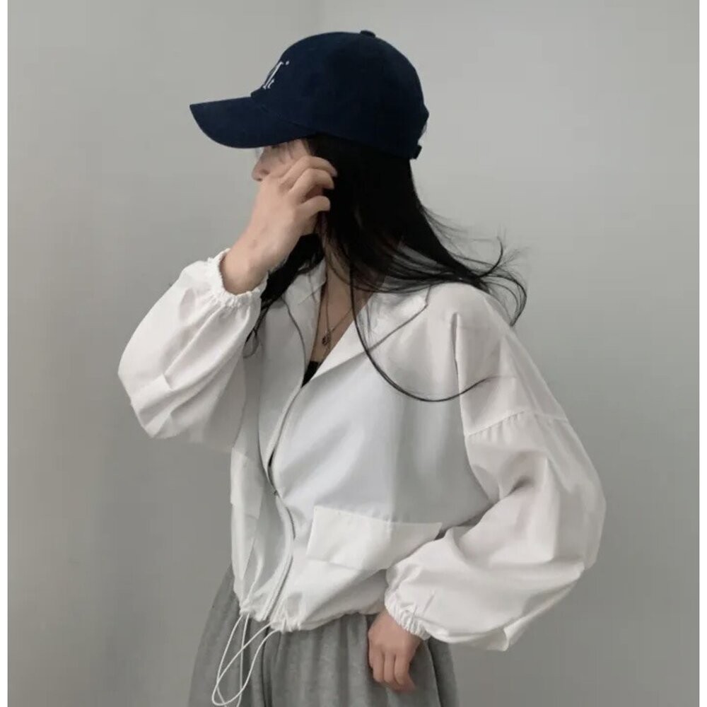 【台灣發貨】韓版復古機車外套 外套 防曬外套 女裝 上衣 衣服【J323】-細節圖3