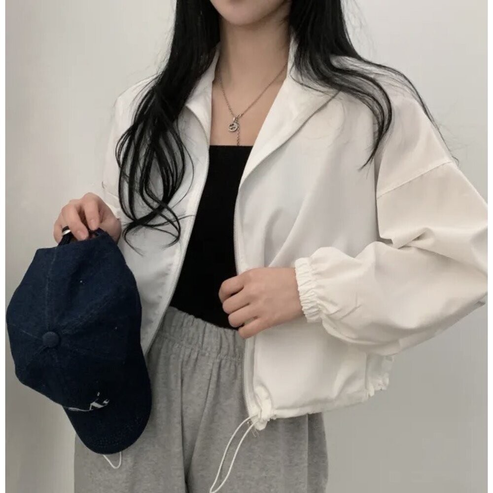 【台灣發貨】韓版復古機車外套 外套 防曬外套 女裝 上衣 衣服【J323】-細節圖5