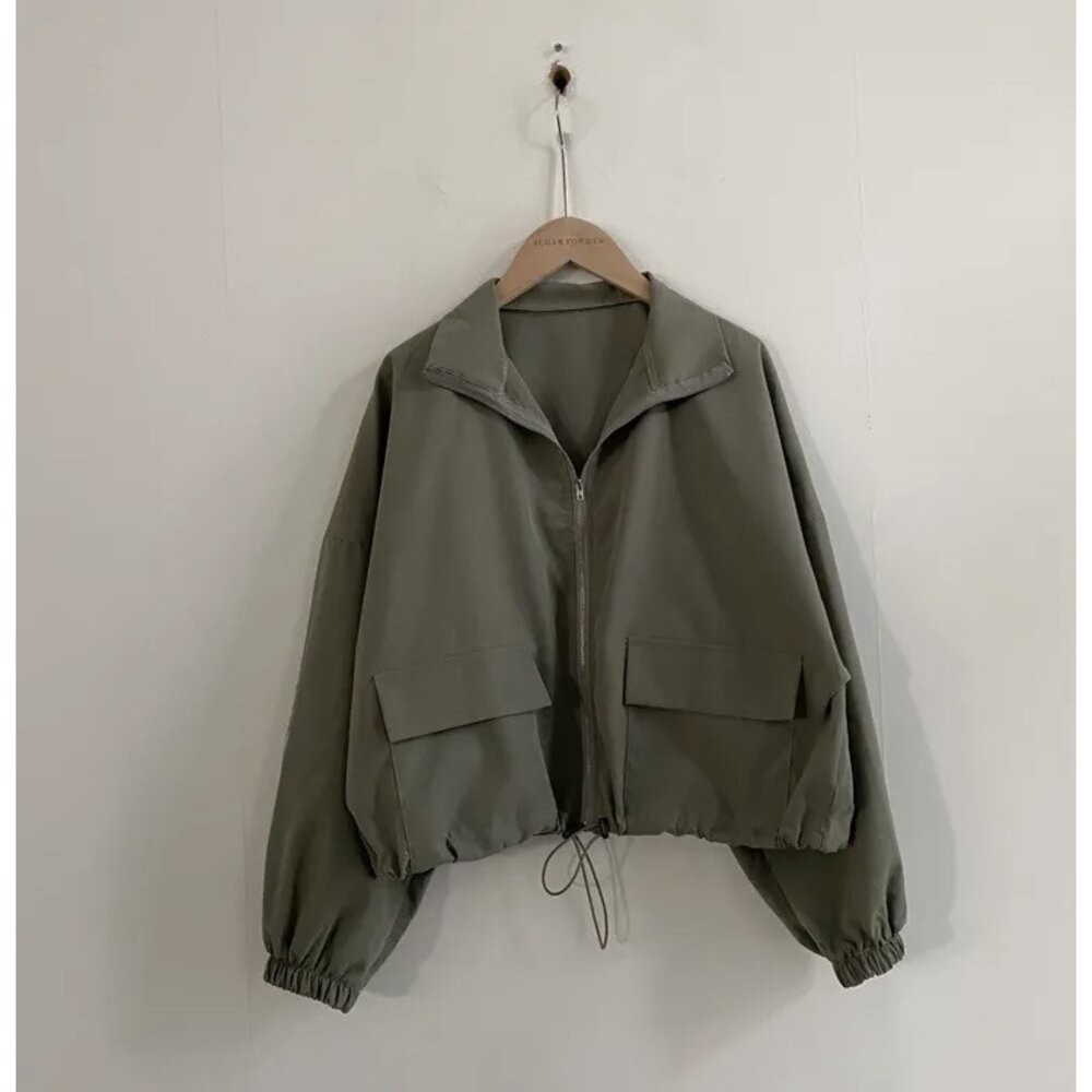【台灣發貨】韓版復古機車外套 外套 防曬外套 女裝 上衣 衣服【J323】-細節圖10