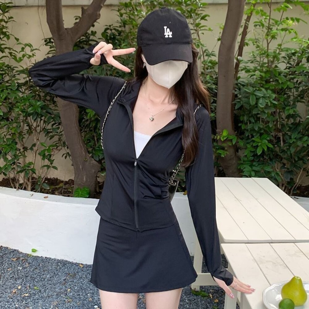 【台灣發貨】韓版冰絲修身顯瘦防曬外套 外套 防曬外套 女裝 上衣 衣服【J335】-細節圖8