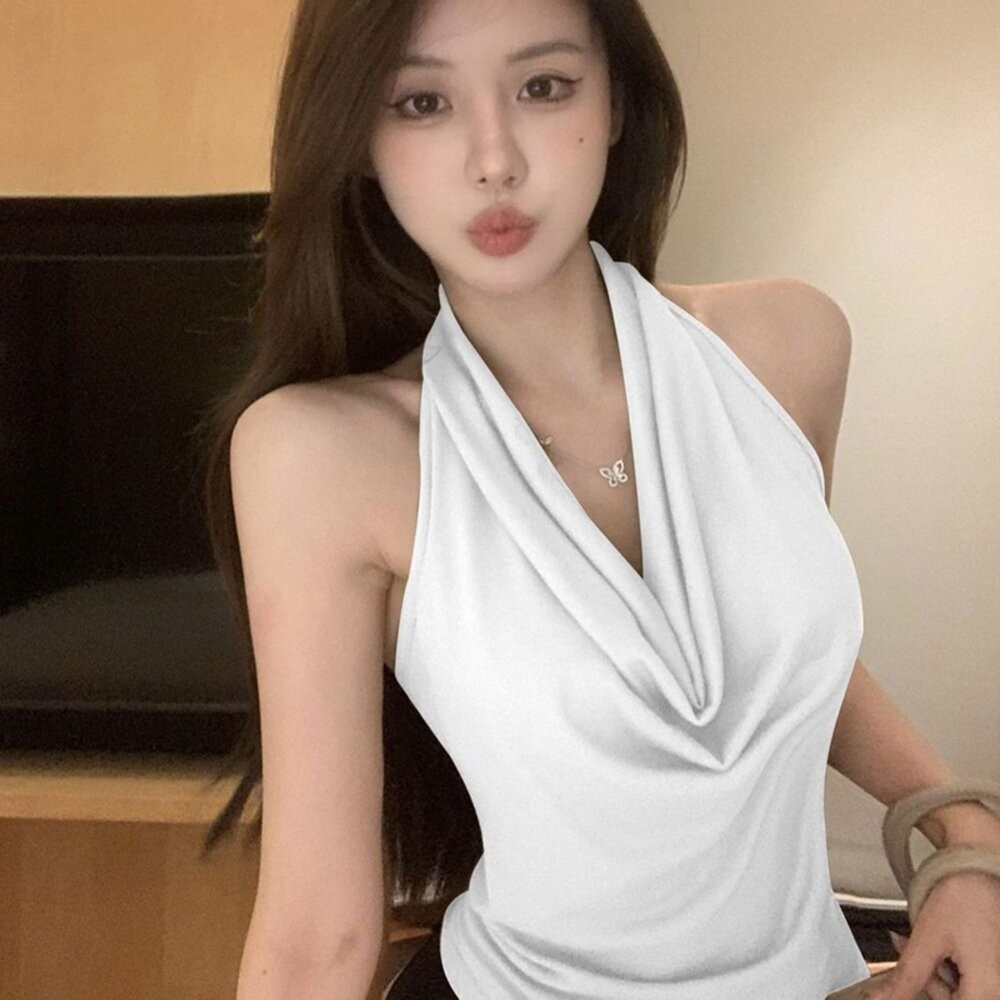 【台灣發貨】韓版氣質露背設計感背心 小可愛 背心 衣服 女裝 上衣【V462】-細節圖5