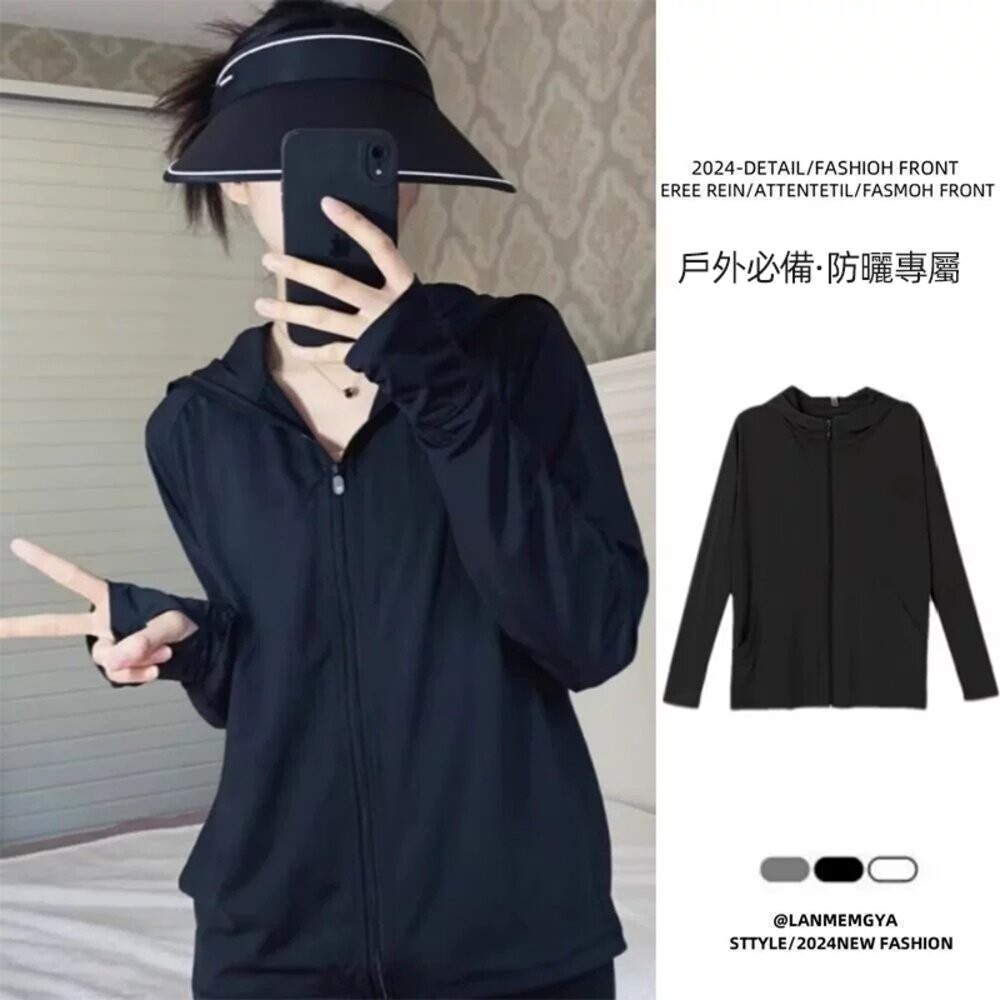 【台灣發貨】韓版夏季薄款透氣防曬外套 外套 防曬外套 女裝 上衣 衣服【J390】-規格圖11