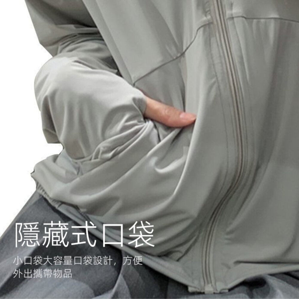 【台灣發貨】韓版輕薄透氣簡約冰絲防曬外套 外套 防曬外套 女裝 上衣 衣服【J390】-細節圖5