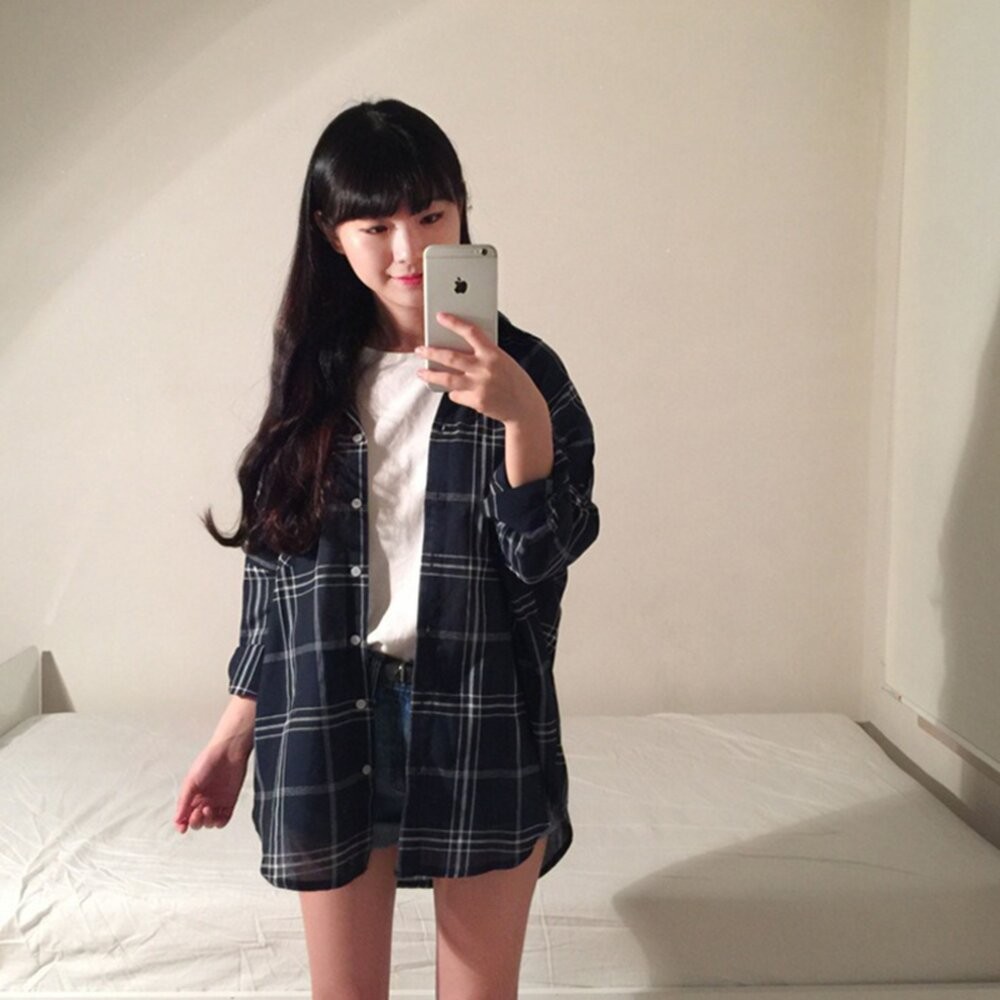 【台灣發貨】韓版夏季休閒寬鬆襯衫外套 外套 防曬外套 女裝 上衣 衣服【J123】-細節圖7