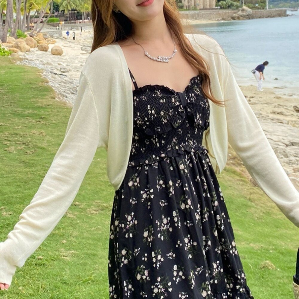 【台灣發貨】韓版夏季小坎肩防曬外套 外套 防曬外套 女裝 上衣 衣服【J276】-細節圖2