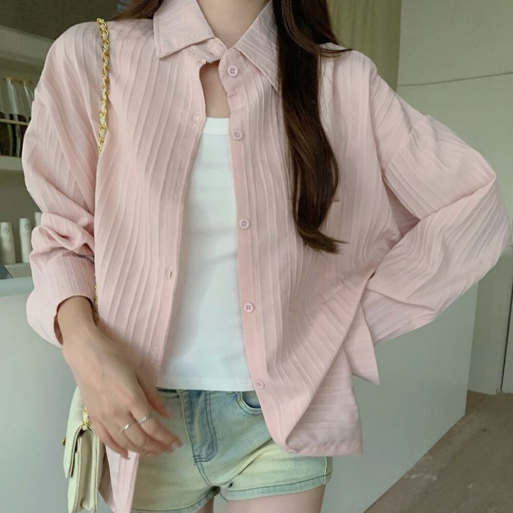 【台灣發貨】韓版冰絲顯瘦長版外套 外套 防曬外套 女裝 上衣 衣服【J282】-細節圖4