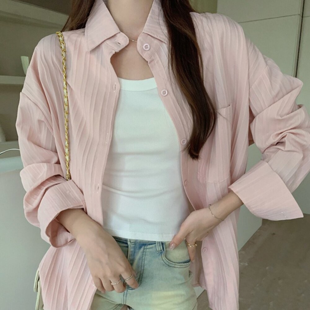 【台灣發貨】韓版冰絲顯瘦長版外套 外套 防曬外套 女裝 上衣 衣服【J282】-細節圖10