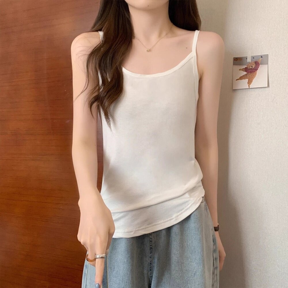 【台灣發貨】韓版舒適休閒吊帶背心 小可愛 背心 衣服 女裝 上衣【V449】-細節圖3
