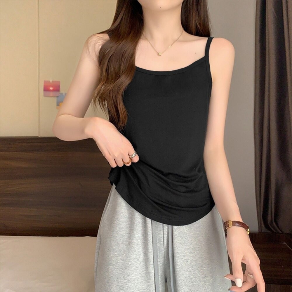 【台灣發貨】韓版舒適休閒吊帶背心 小可愛 背心 衣服 女裝 上衣【V449】-細節圖4