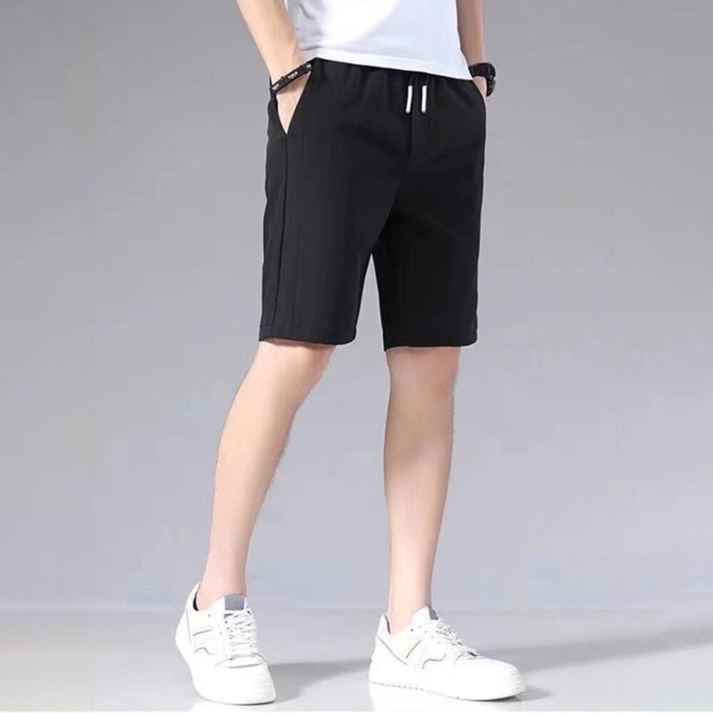 【台灣發貨】韓版速乾寬鬆冰絲短褲 短褲 褲子 女裝【P240】-細節圖5