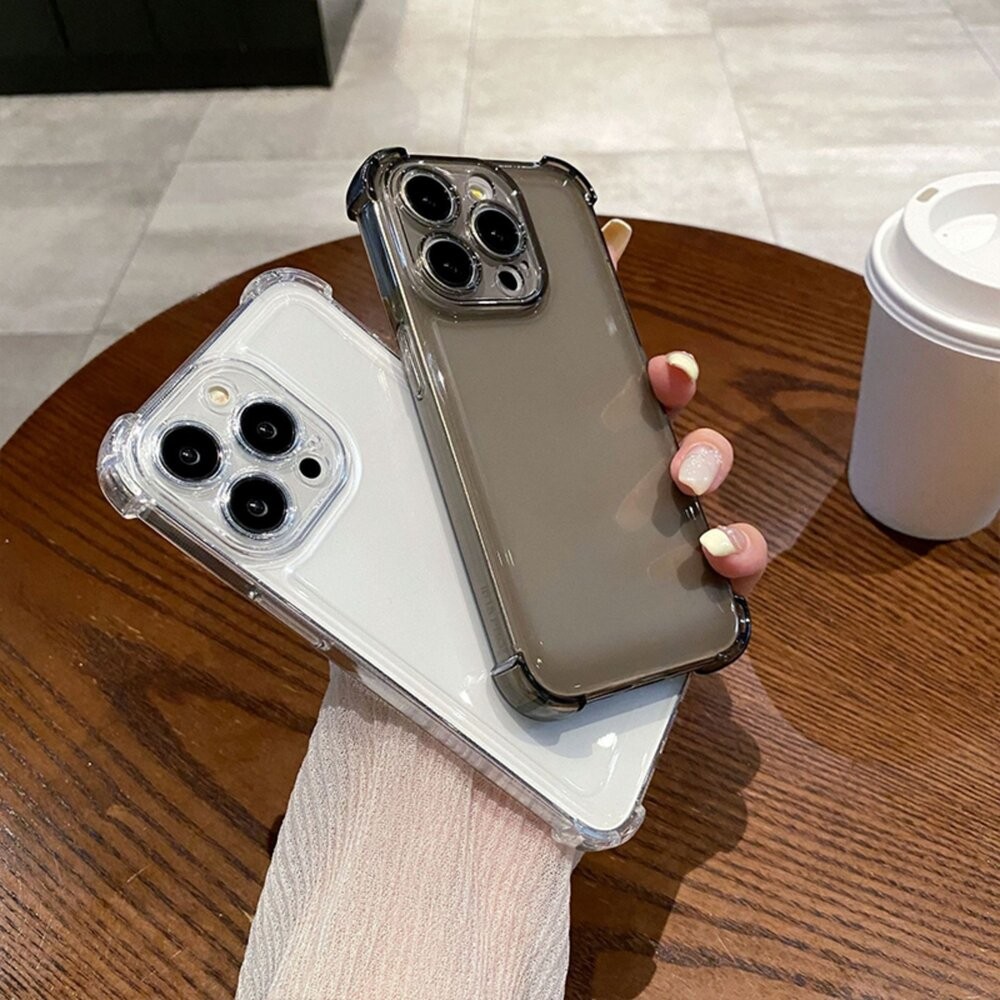 【台灣發貨】四角防摔殼 iPhone 17 16 15 14 13 12 11 Pro Max XR 透明殼 太空殼-細節圖7