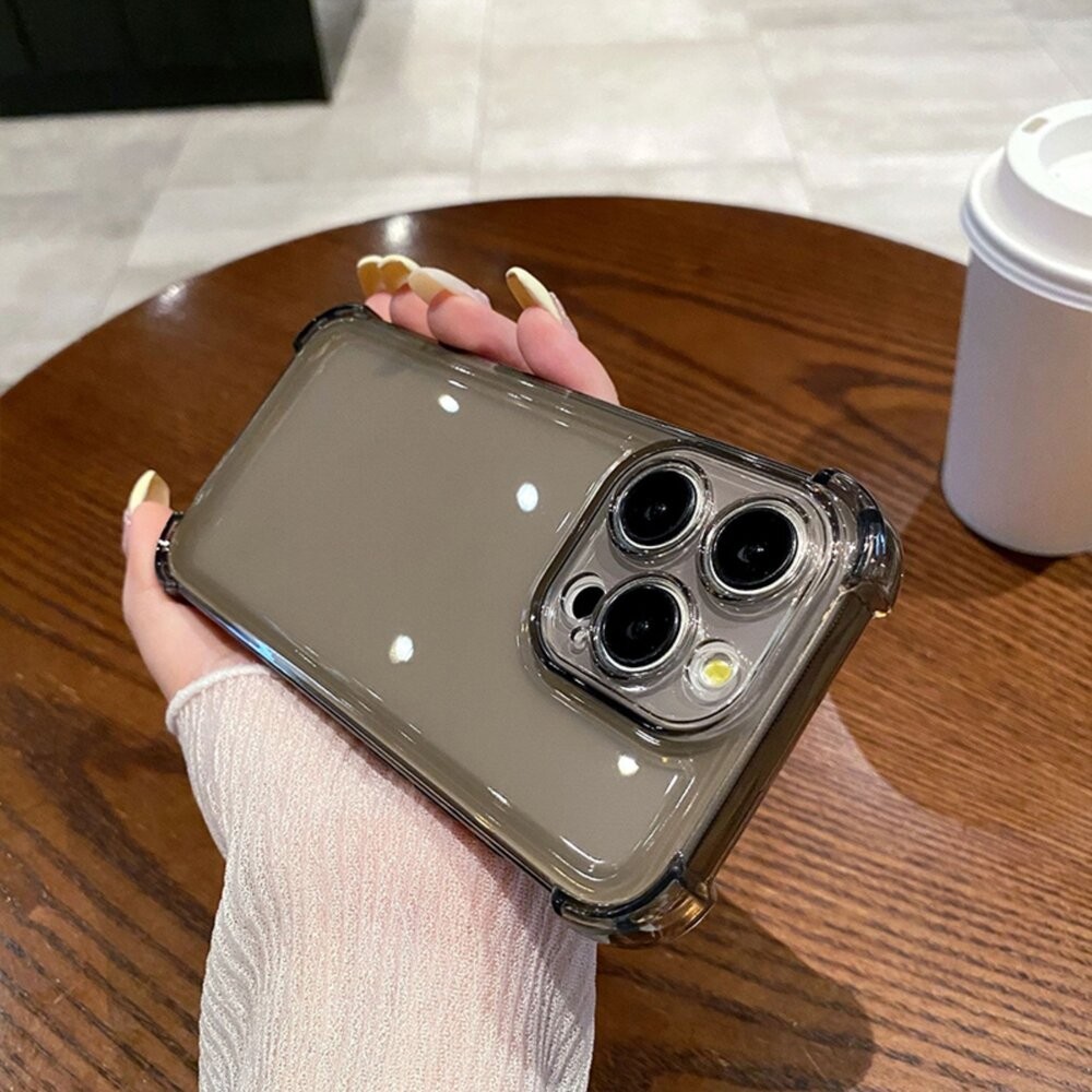【台灣發貨】四角防摔殼 iPhone 17 16 15 14 13 12 11 Pro Max XR 透明殼 太空殼-細節圖8