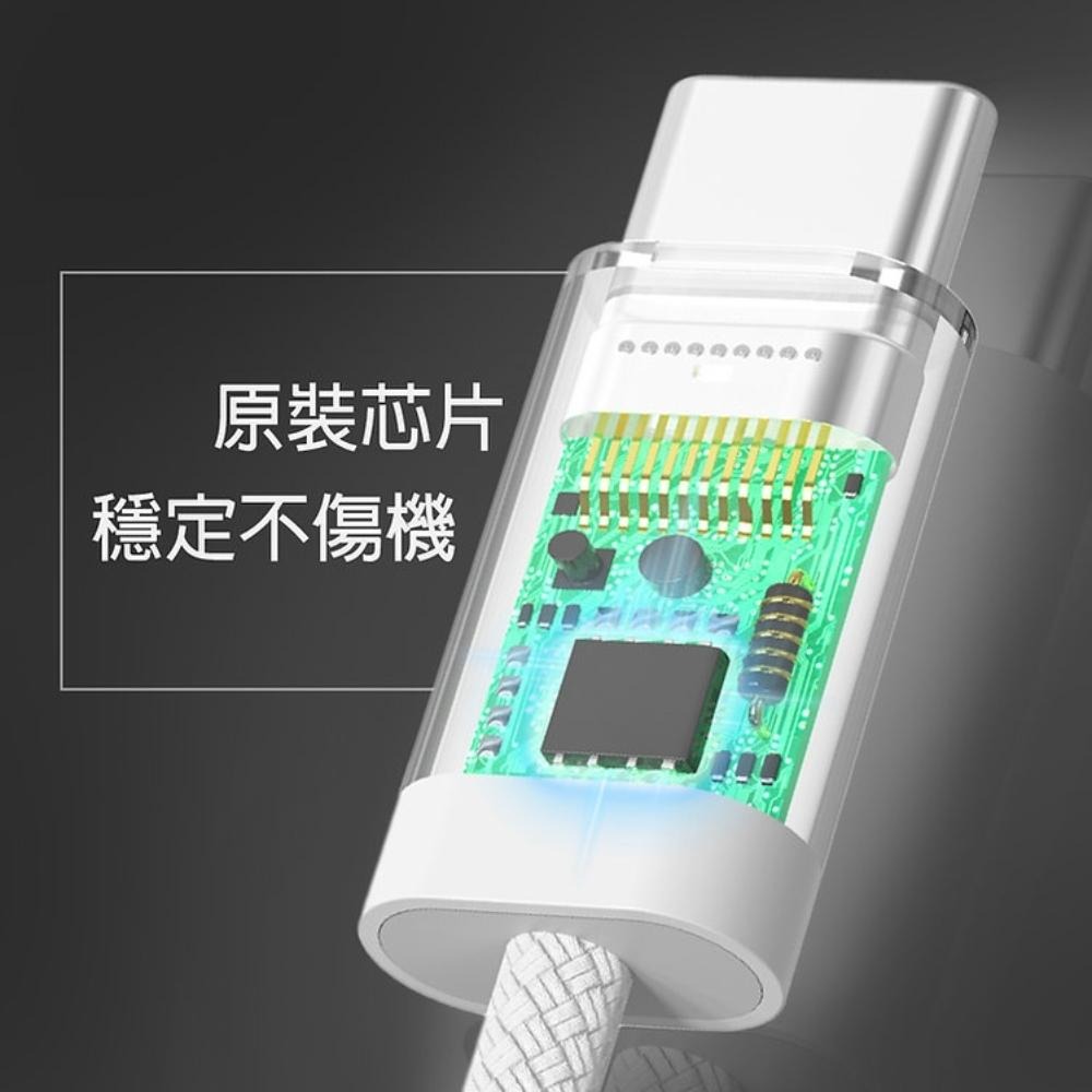 PERFEKT USB-C Pro專業級充電傳輸線(白色) 60W PD C to C 蘋果三星安卓電腦-細節圖7