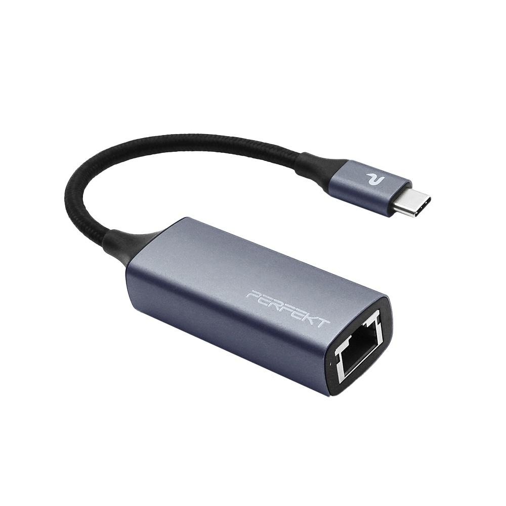 PERFEKT Type C to RJ45 2.5G 網路轉接器 Macbook M1 晶片-細節圖2