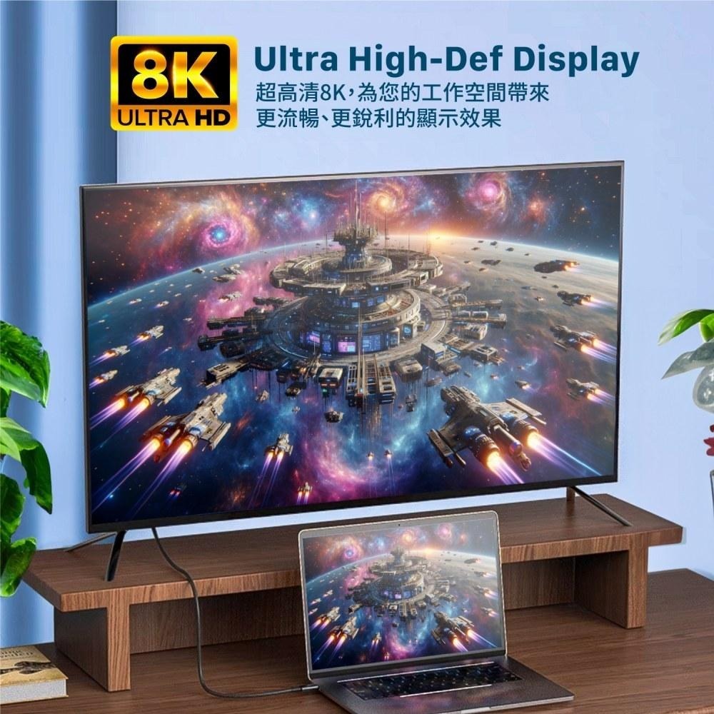 PERFEKT Type-C to Type-C 超高速充電 傳輸線 PD240W/40Gbps/1M-細節圖6