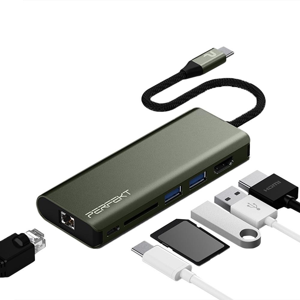 PERFEKT-USB-C 6口 多功能集線器 Hub PD 充電 手機 平板 iPhone iPad Samsung-細節圖4