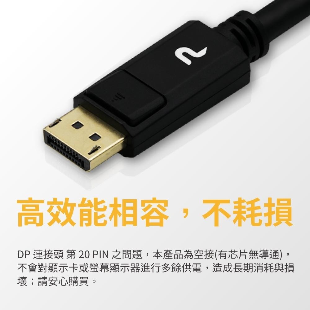 PERFEK DP轉HDMI DisplayPort1.4 8K高清影音傳輸線 3M (DP-4K2300)-細節圖5