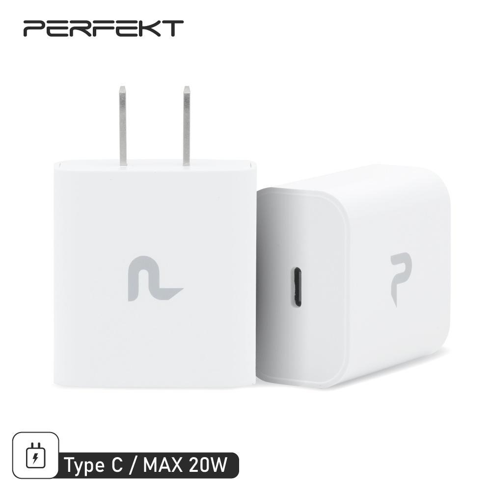 PERFEKT Type-C 20W快充 豆腐頭 充電器 (PT-73200)-細節圖6