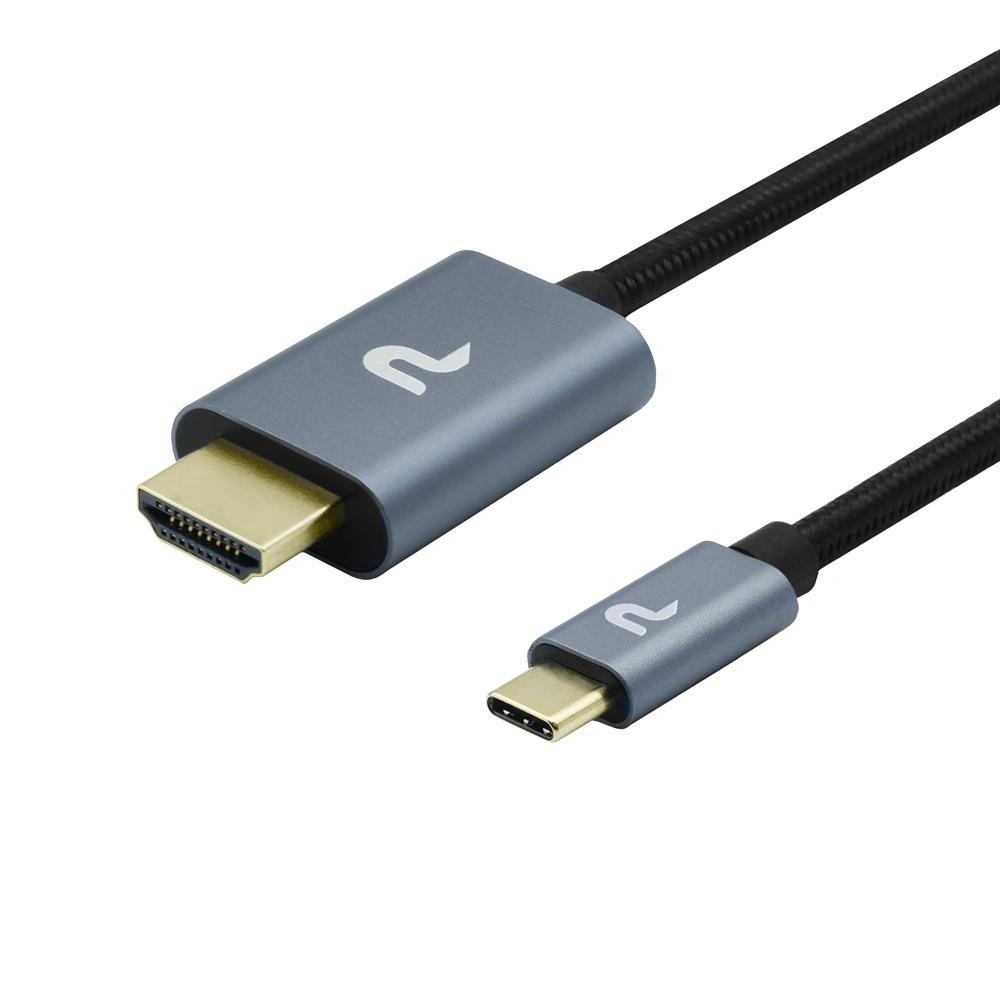 PERFEKT Type-C轉 HDMI 尼龍編織  轉接線 3M (UC-H03A)-細節圖2