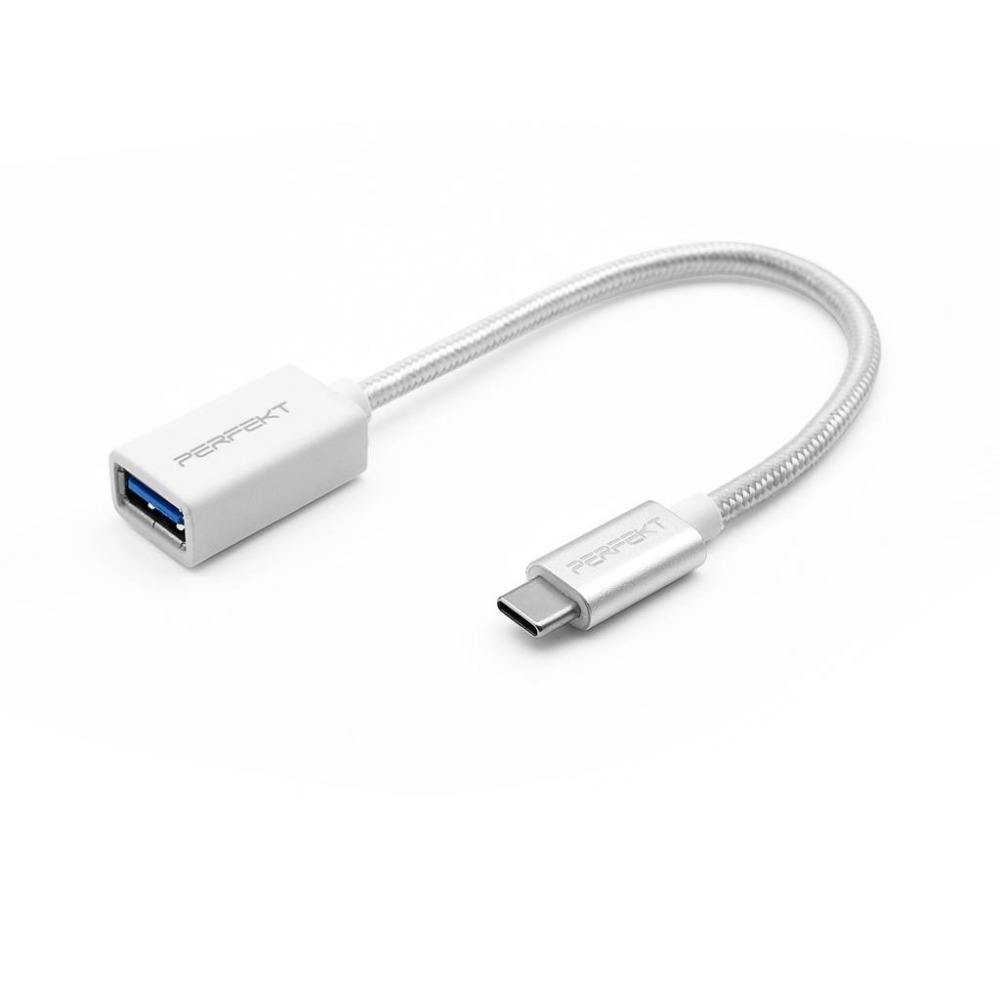 PERFEKT USB-C 3.2 to USB A 公對母，快充充電傳輸轉接器 15cm全長-細節圖2