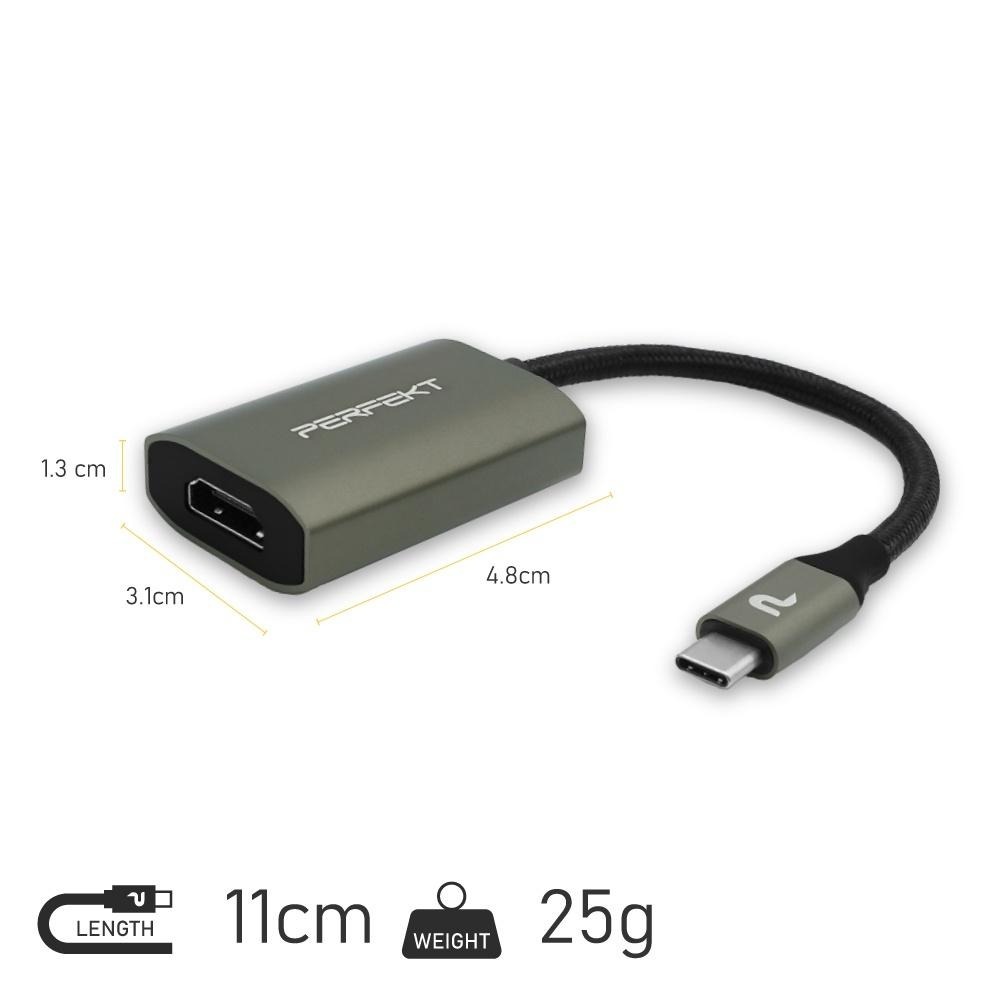 PERFEKT Type C to HDMI   4K60Hz PD60W 影音/充電轉接器  PT-58110-細節圖6