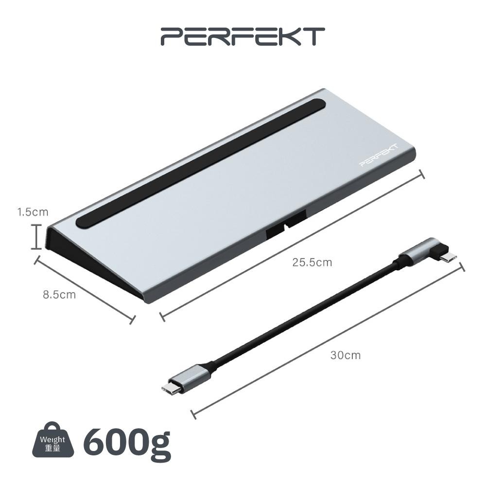 PERFEKT-USB-C 11口 全功能集線器 Hub PD 充電 手機 平板 iPhone iPad Samsung-細節圖8