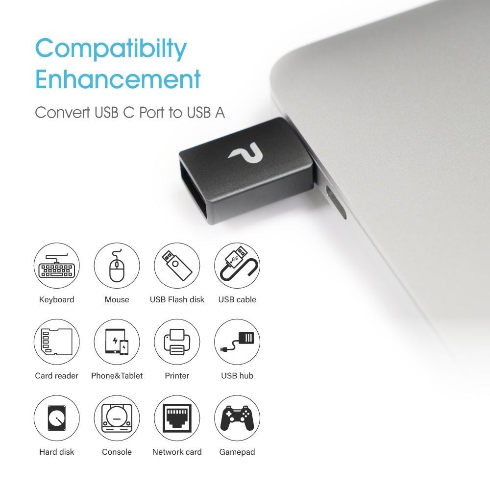 PERFEKT Type-C to USB 公對母 快充 轉接器 USB3.2 (PT-CF100)-細節圖3