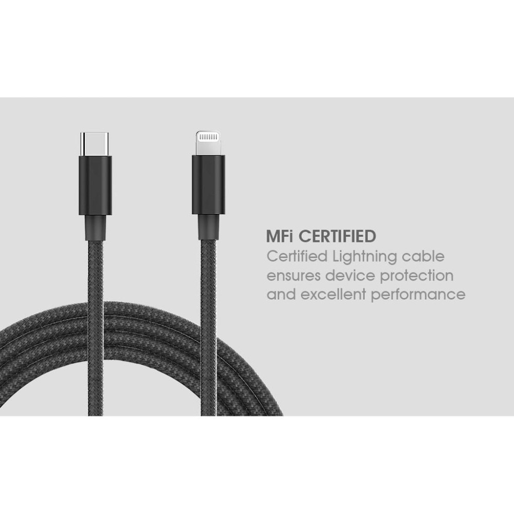 PERFEKT USB-A 轉 Lightning 蘋果充電線 尼龍編織 1.2M (PT-10110)-細節圖7