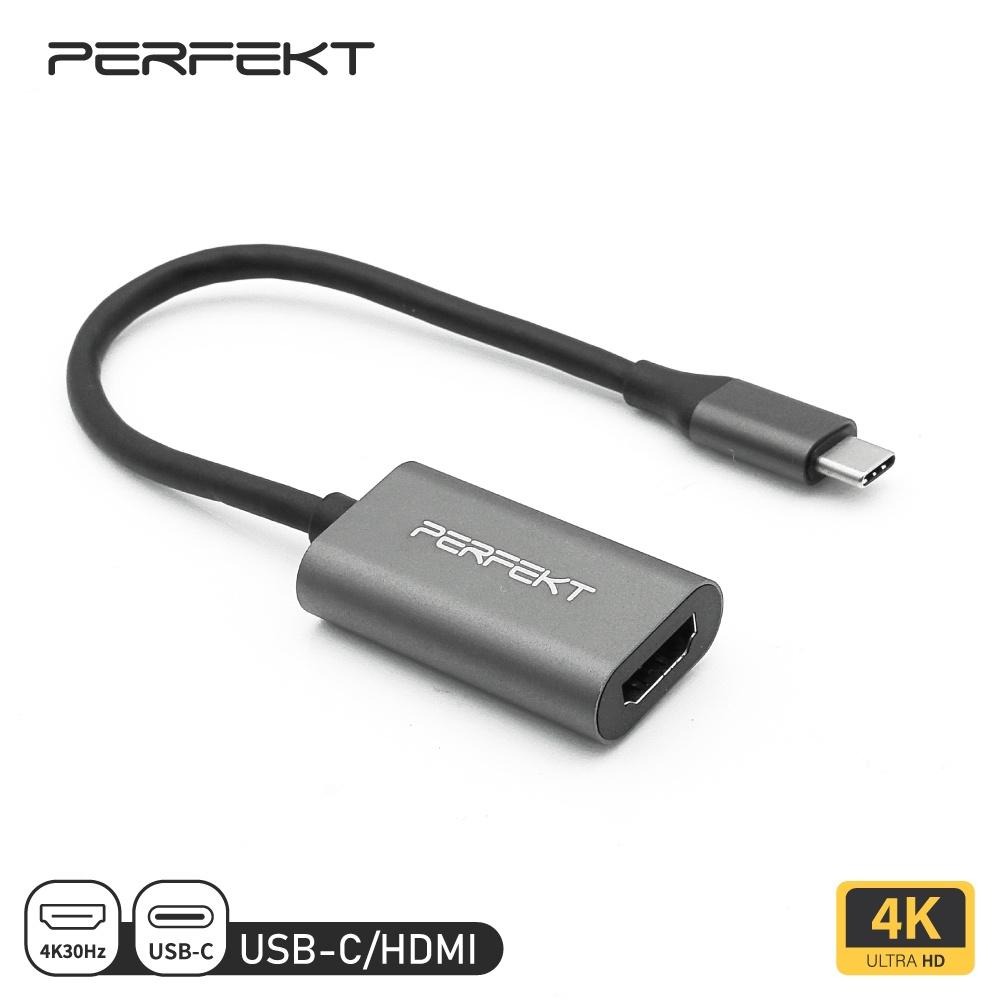 PERFEKT Type C to HDMI 轉接頭 4K 轉接器 傳輸線 適用 mac 筆電 平板-細節圖7