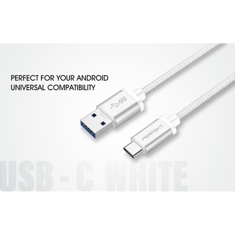 PERFEKT Type C 充電線 1.2M 快充線 傳輸線 鋁合金 編織線 手機 筆電 平板 台灣-細節圖5