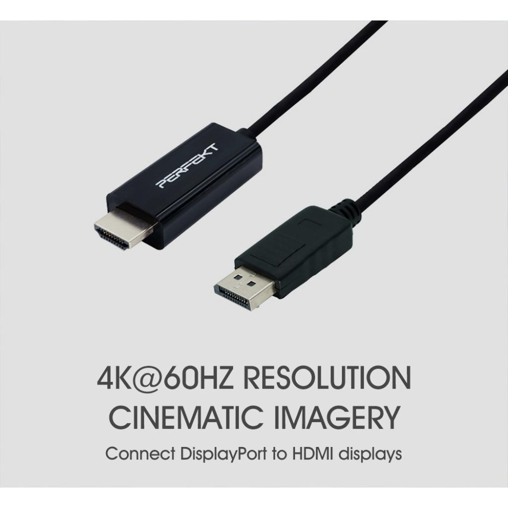 PERFEKT DP轉HDMI 4K60Hz 影音轉接線 1M DH-4K2100-細節圖4