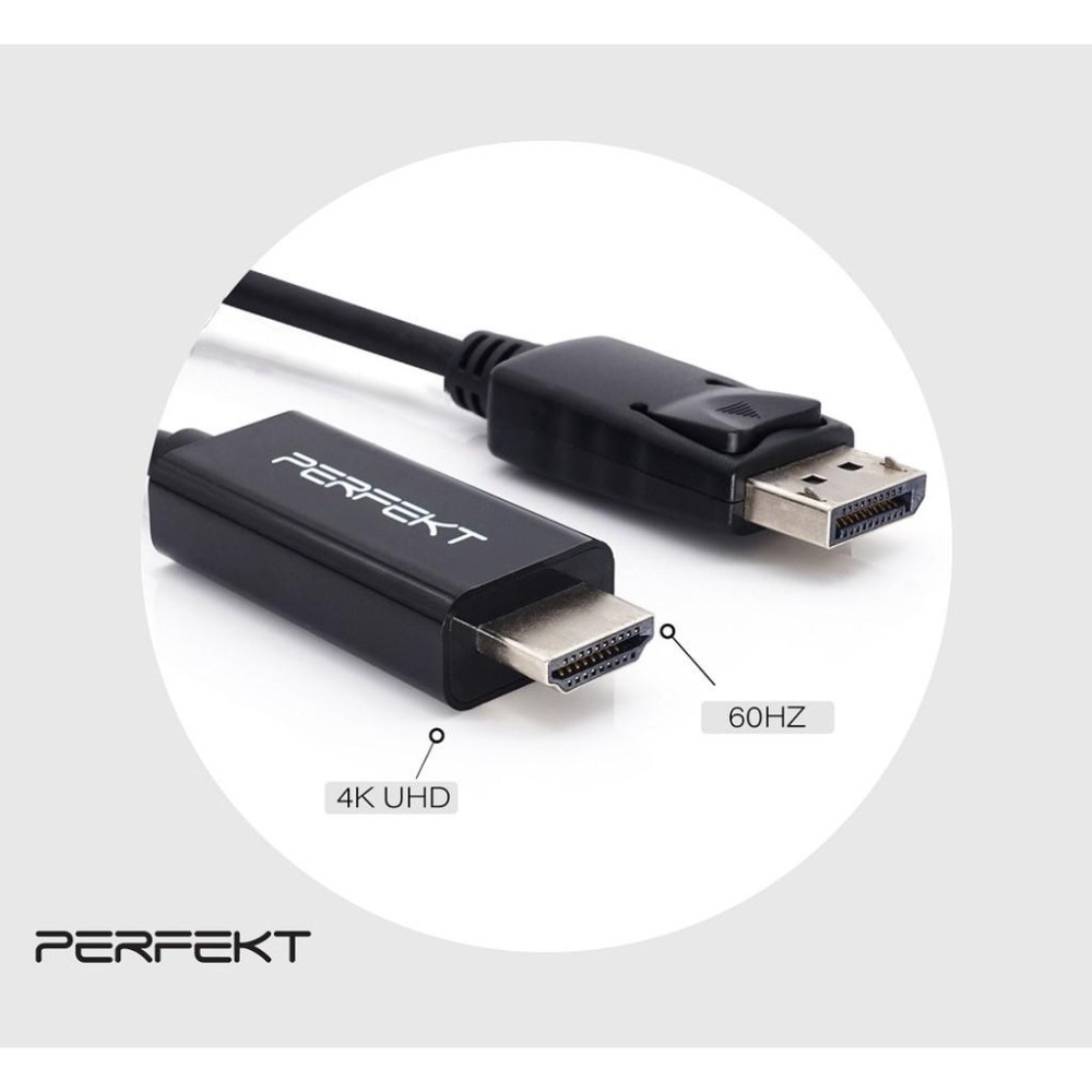 PERFEKT DP轉HDMI 4K60Hz 影音轉接線 1M DH-4K2100-細節圖7